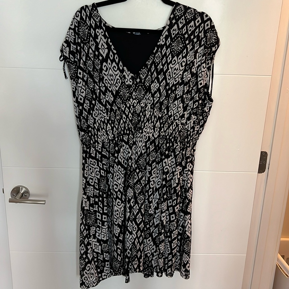Black & White Ikat Dress